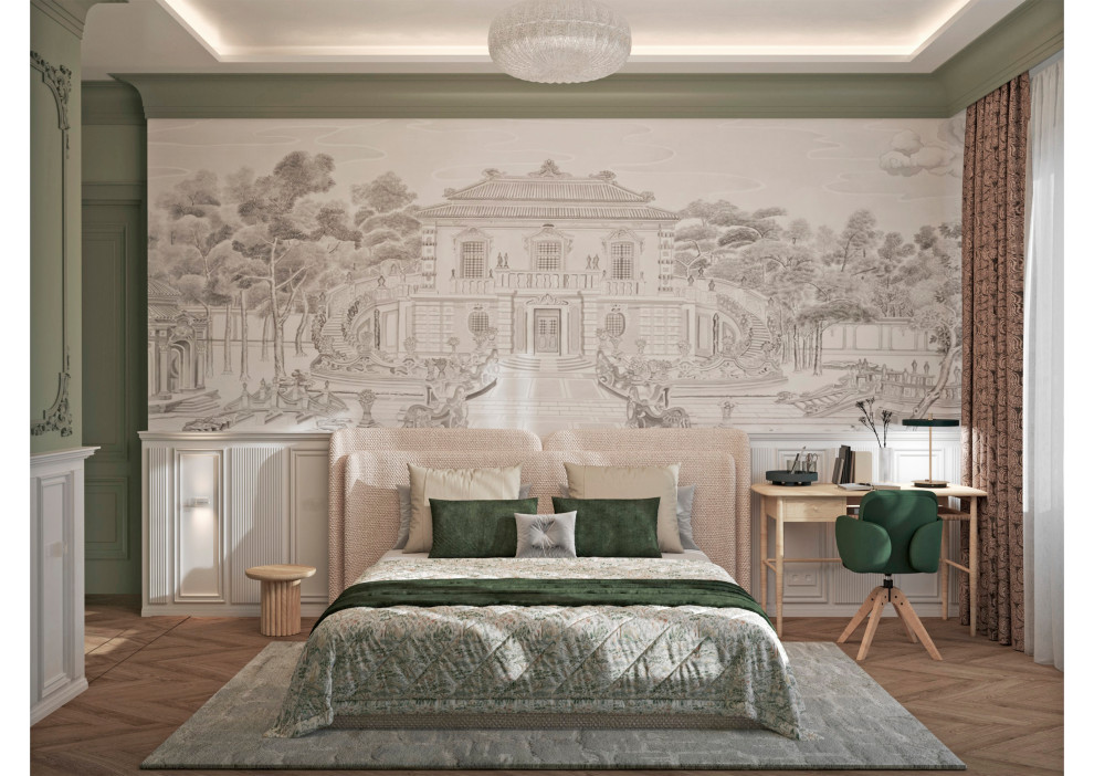 Квартира 140 м2 с зелеными акцентами