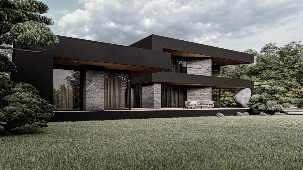 Обложка проекта: Архитектурный проект коттеджа со зданием SPA