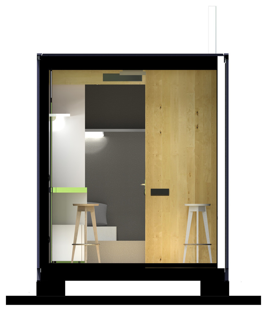 Обложка проекта: Два гостиничных номера в одном 45-ft морском грузовом контейнере