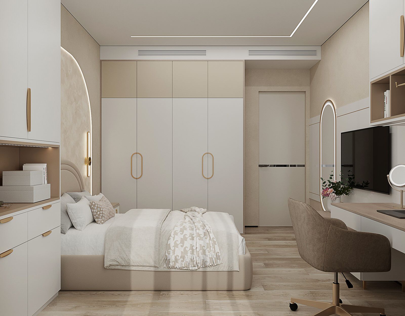 2023г. Интерьер квартиры 134 м2 в ЖК "Чикаго"