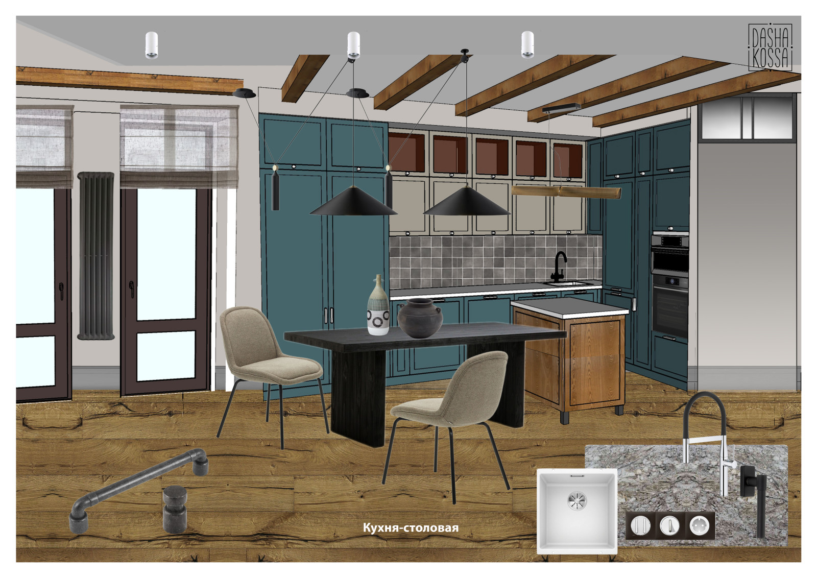 Обложка проекта: Двухуровневая квартира для любителей музыки