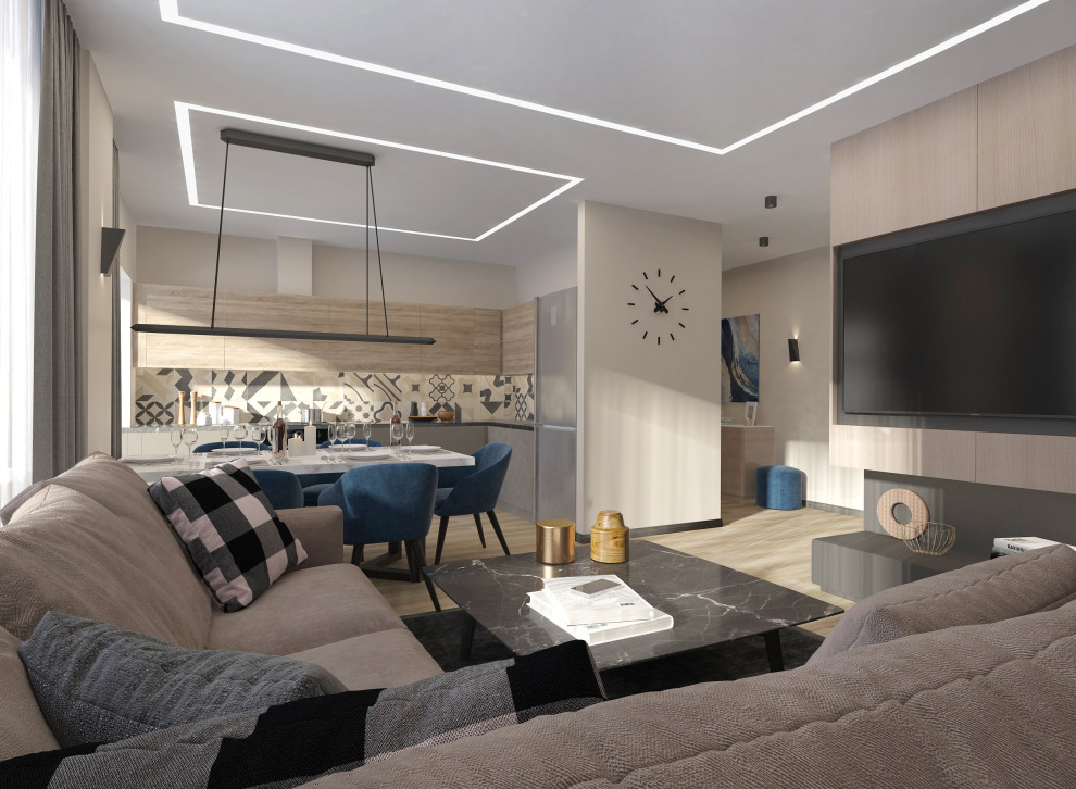 Квартира 100 кв.м. в жилом комплексе. Современный стиль.