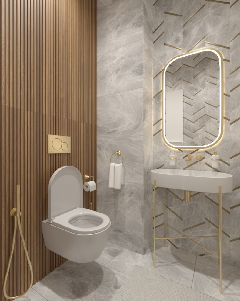 Обложка проекта: Гостевой санузел с лапомойкой