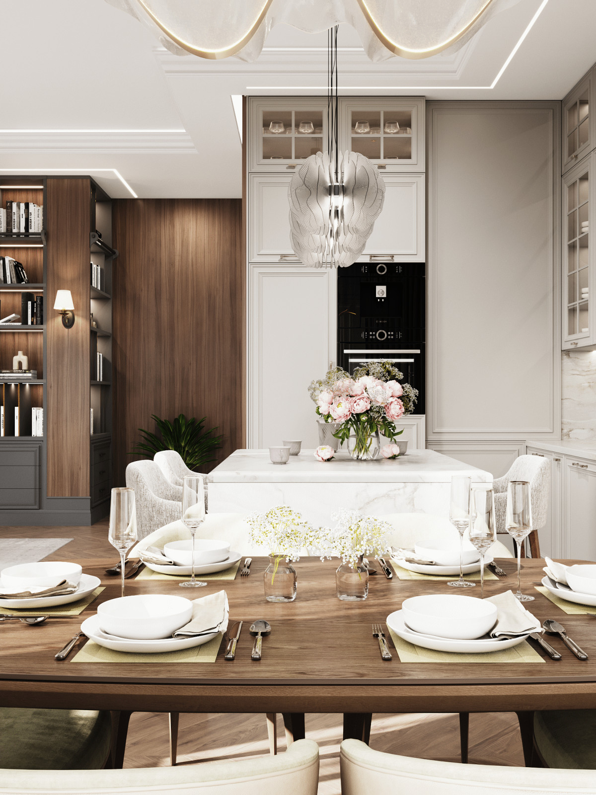 Современный интерьер на 200 кв.м.