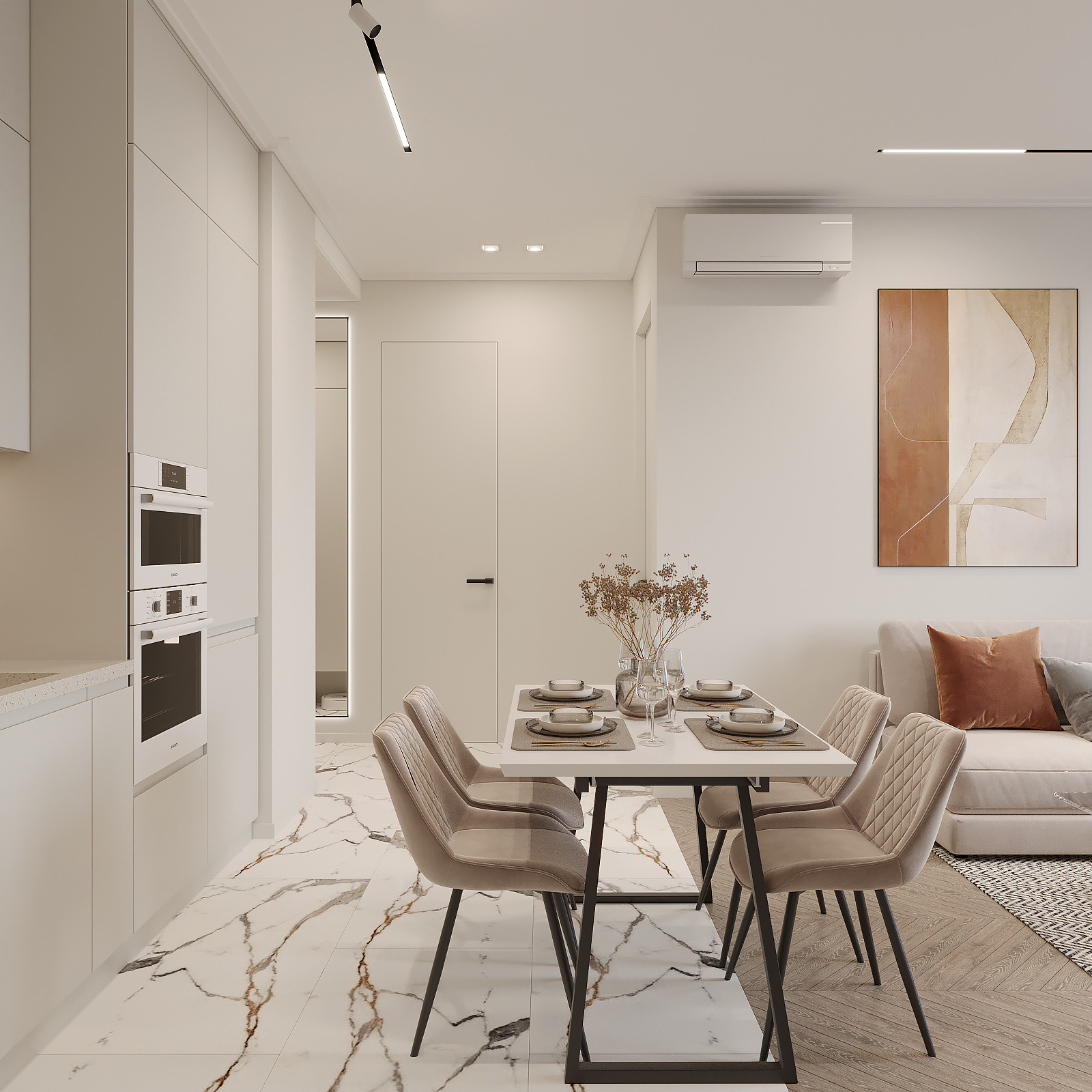 ЖК ФИЛИ-СИТИ. Кухня-гостиная.