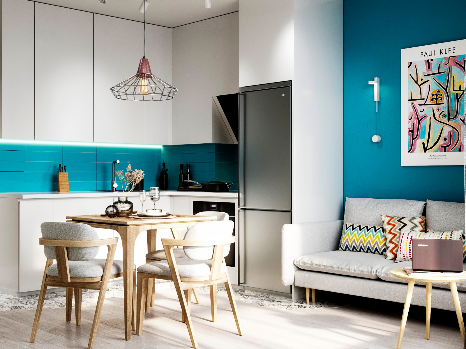 Гостиная в светлых тонах