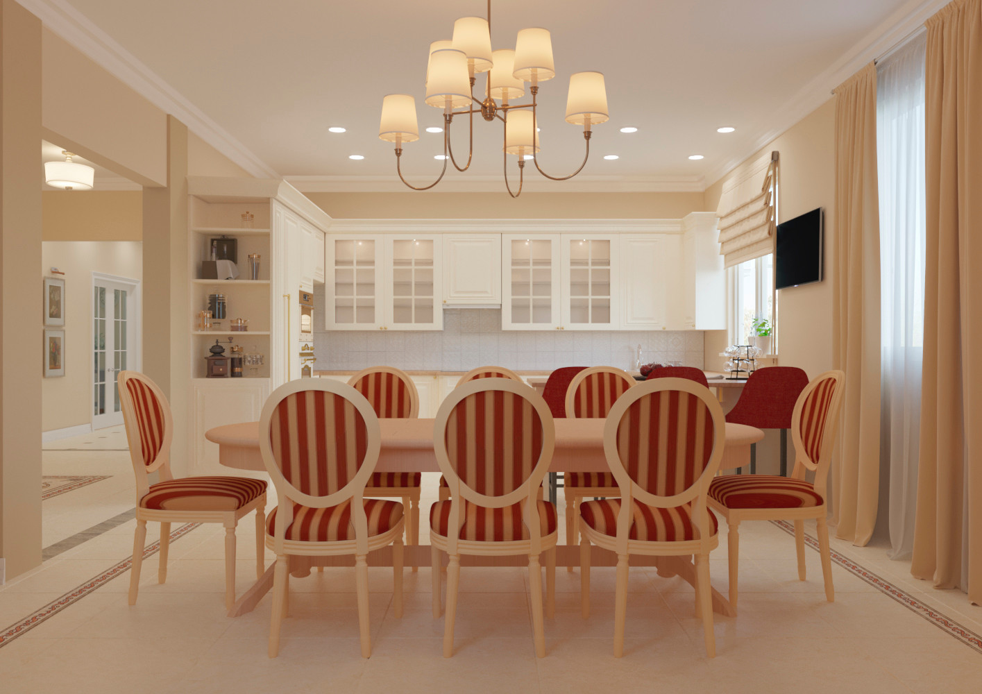 Загородный дом. Кухня. Столовая