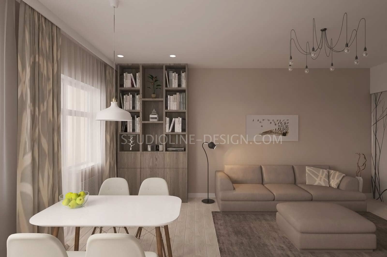 Дизайн интерьера студии в скандинавском стиле