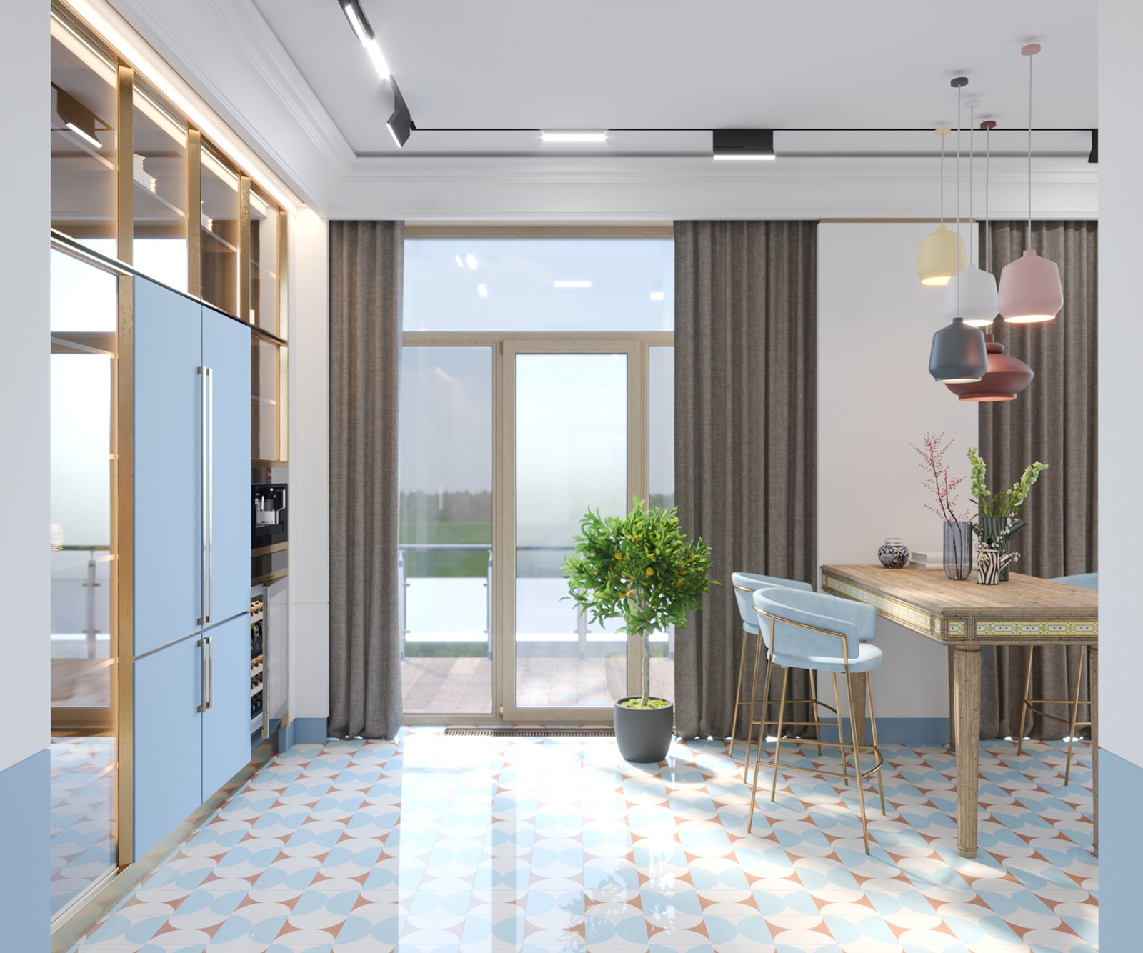 Кухня-столовая. Таунхаус в ЖК "Парк Авеню"