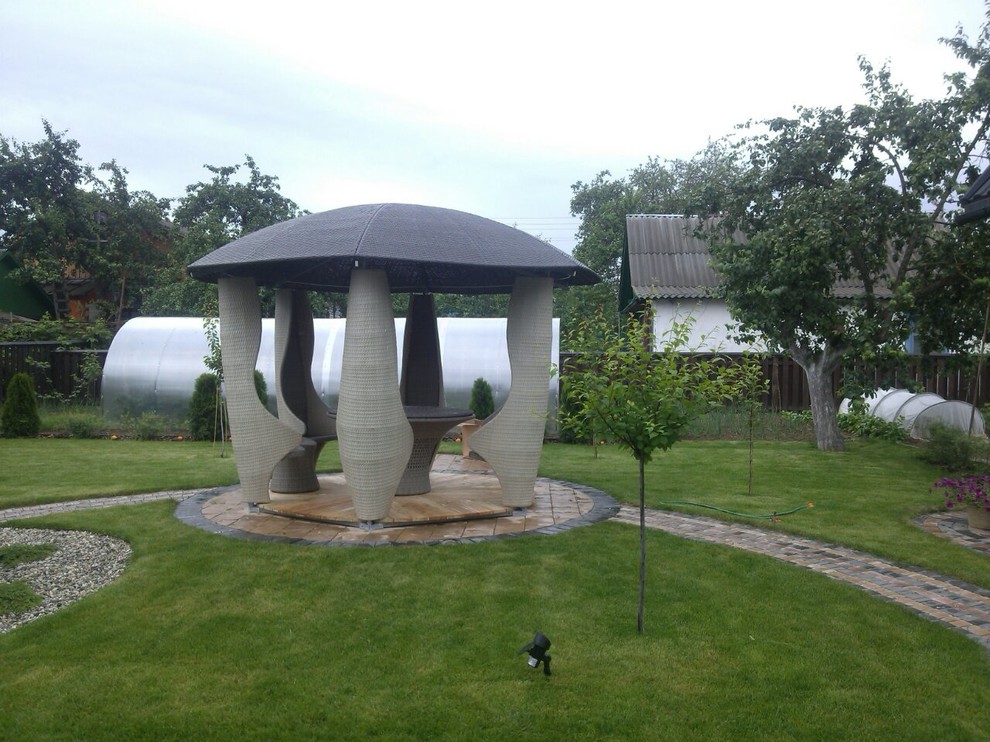 Обложка проекта: беседка Everest комбинированная с крышей венге