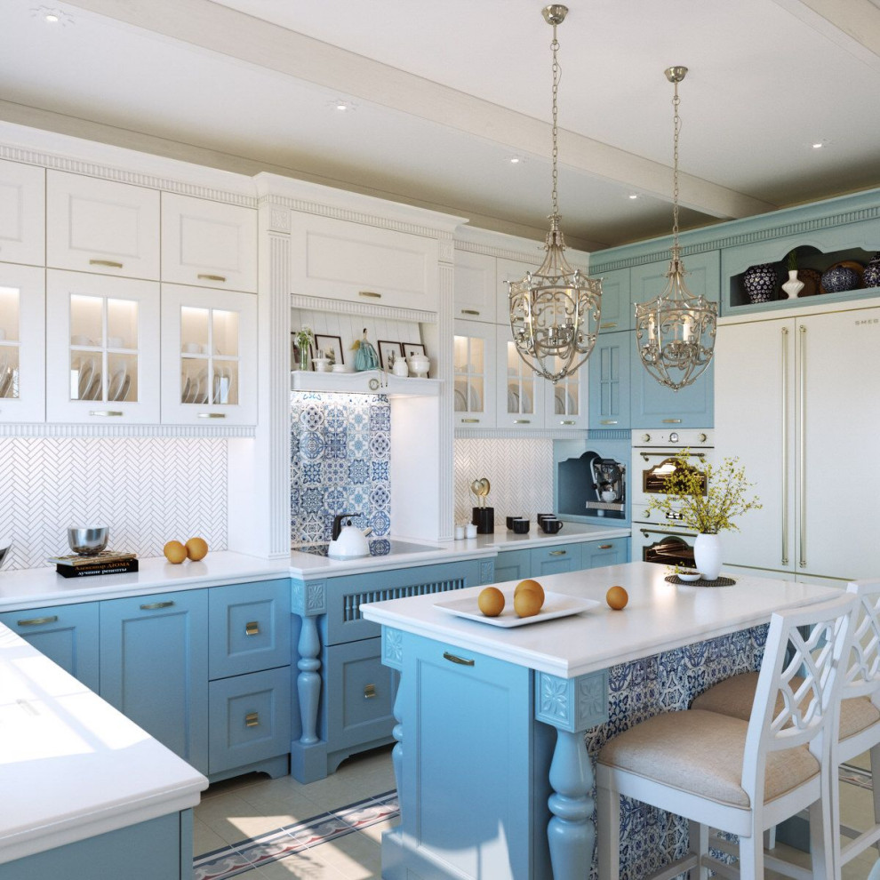 Дизайн проект частного дома в Московской области в стиле современный прованс