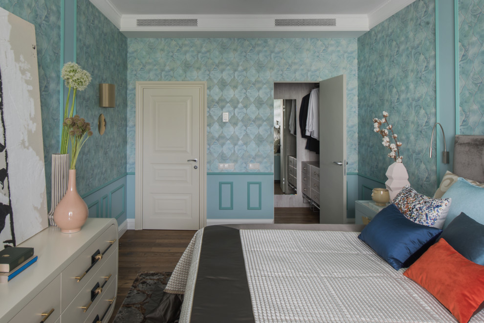 Спальня в цвете "тиффани"