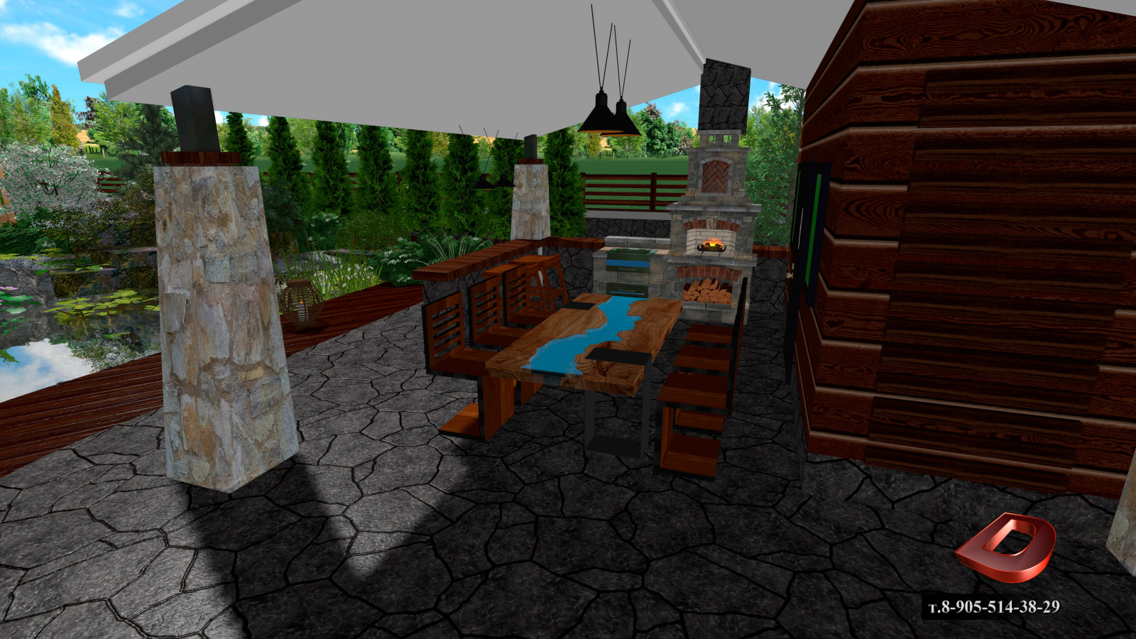 Проект ландшафтного дизайна участка 20 соток,