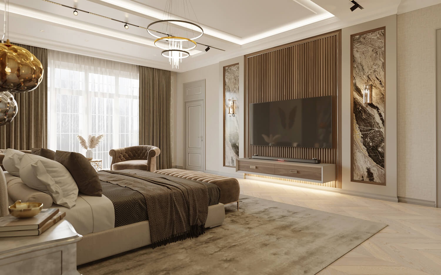 Дизайн интерьера жилого дома. Современная классика.