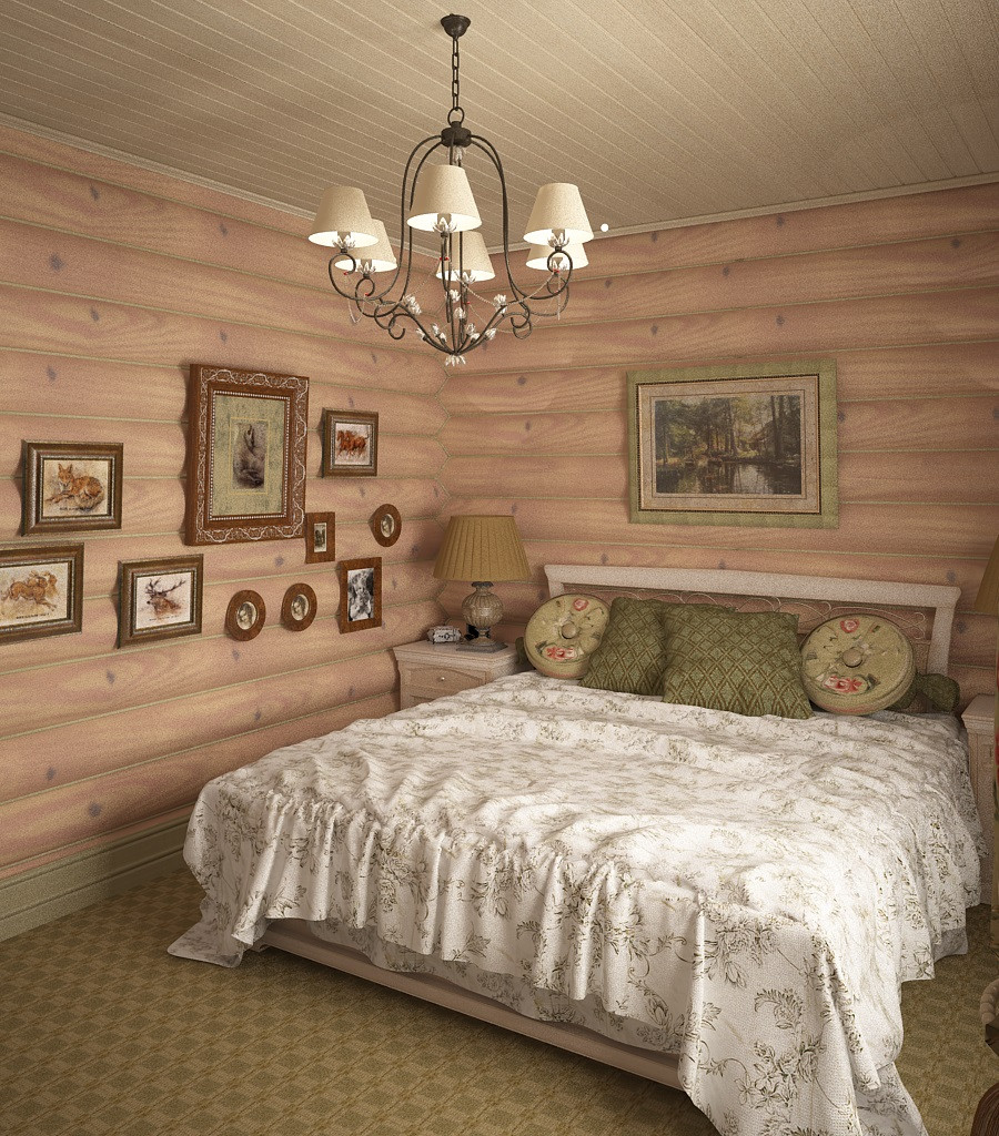 Дизайн дома из оцилиндрованного бревна