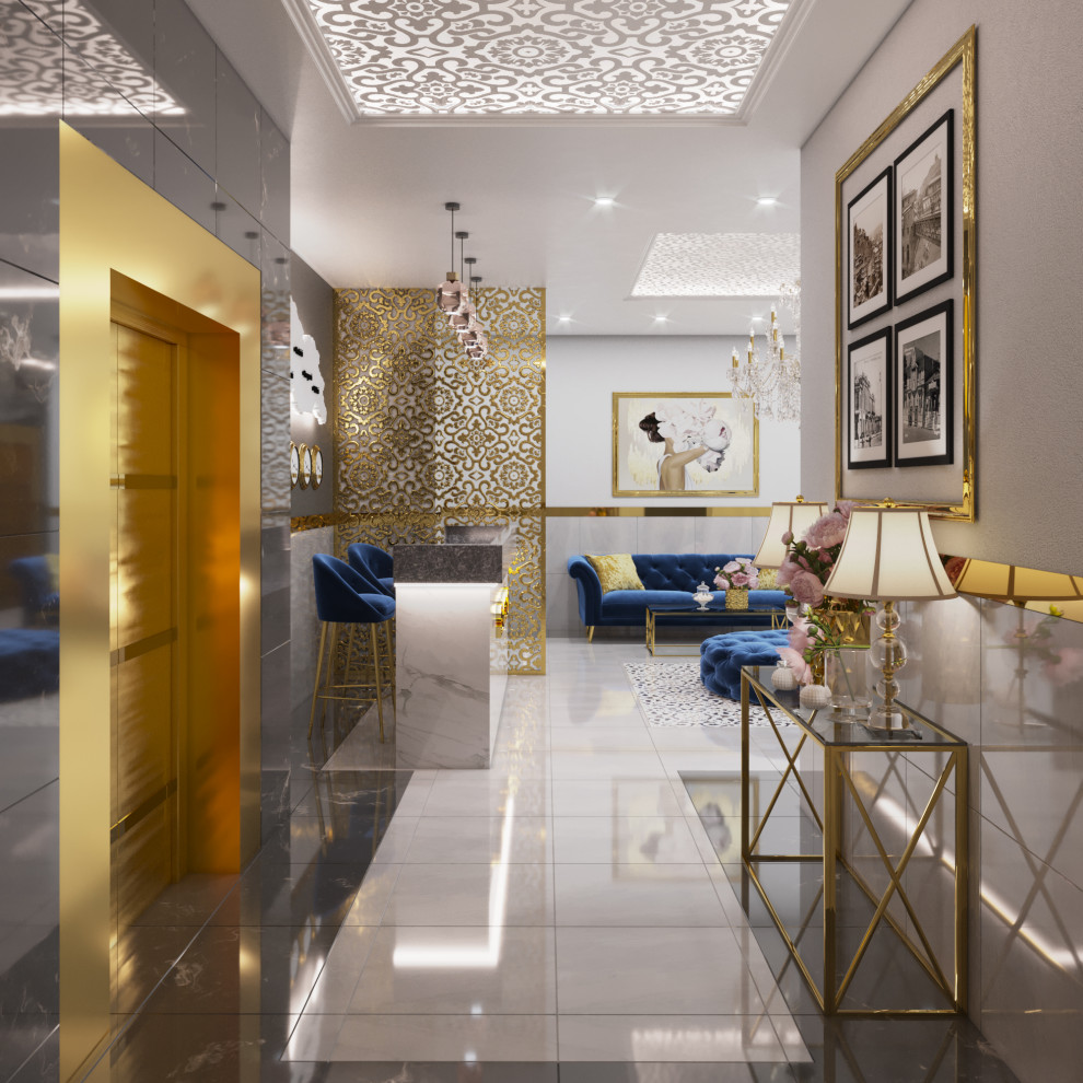 Luxury lobby in 5 star hotel