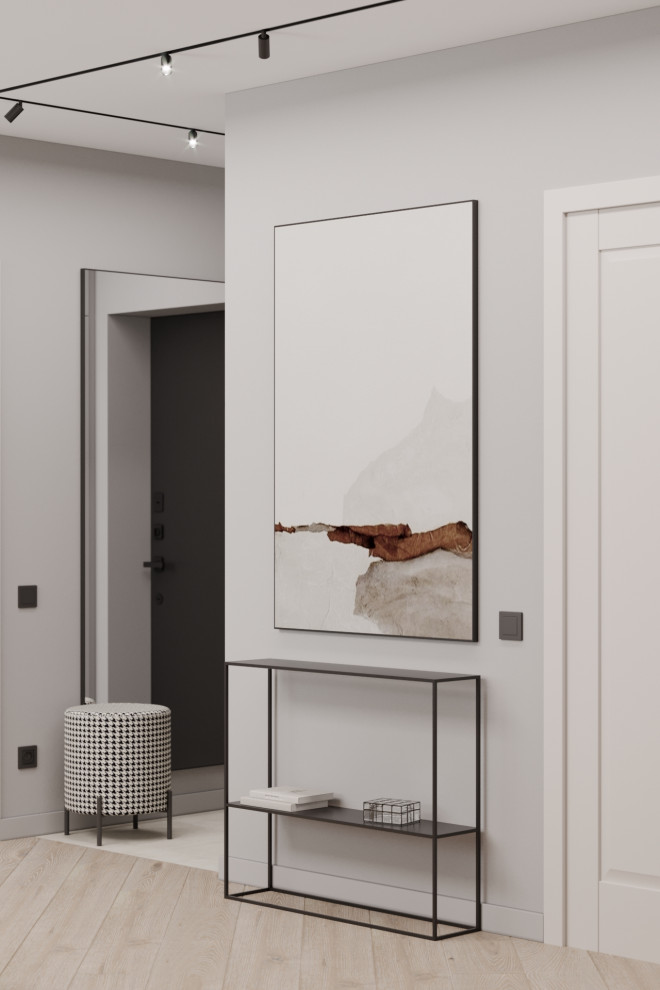 Дизайн кухни-гостиной в ЖК Ньютон