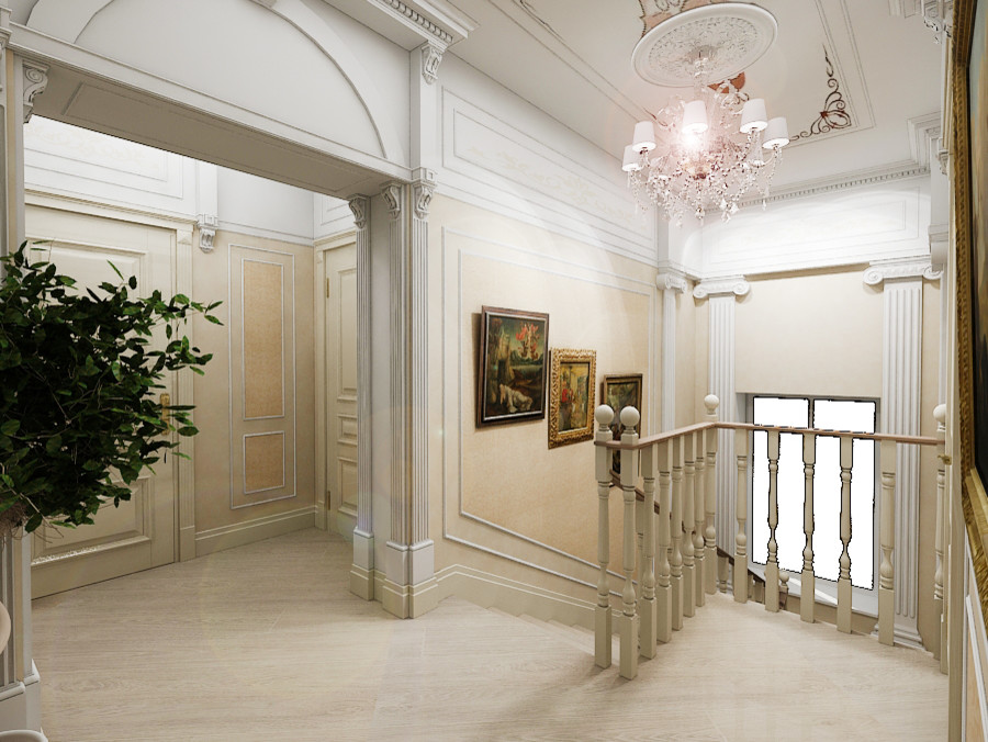 Интерьер загородного дома у озера