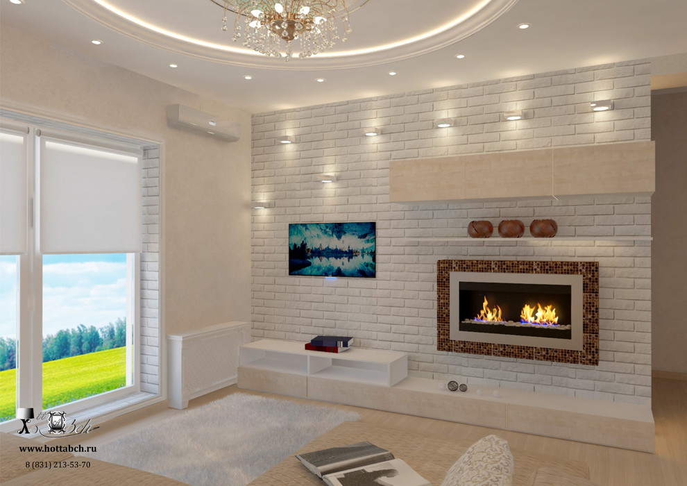 Обложка проекта: дизайн-проект кухни-гостиной в д. Кусаковка