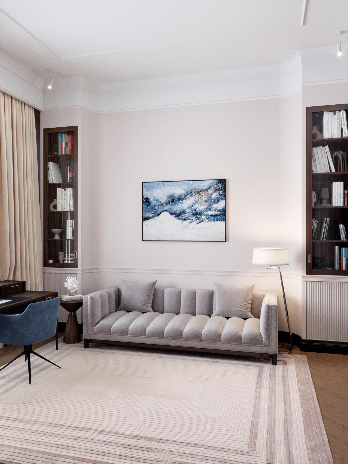 Квартира в стиле классика, 140 м2