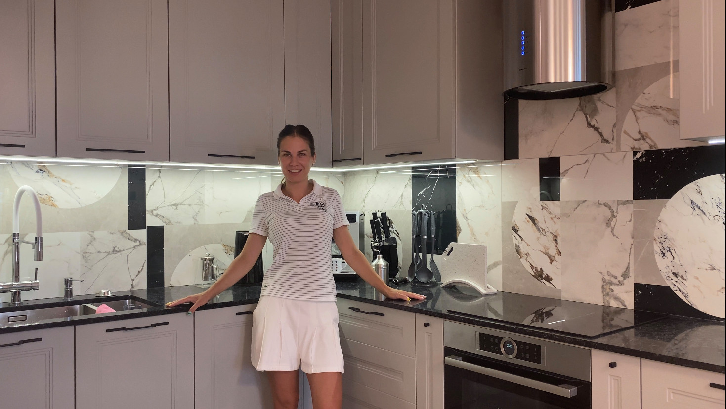 Кухня гостиная в ЖК Скандинавия