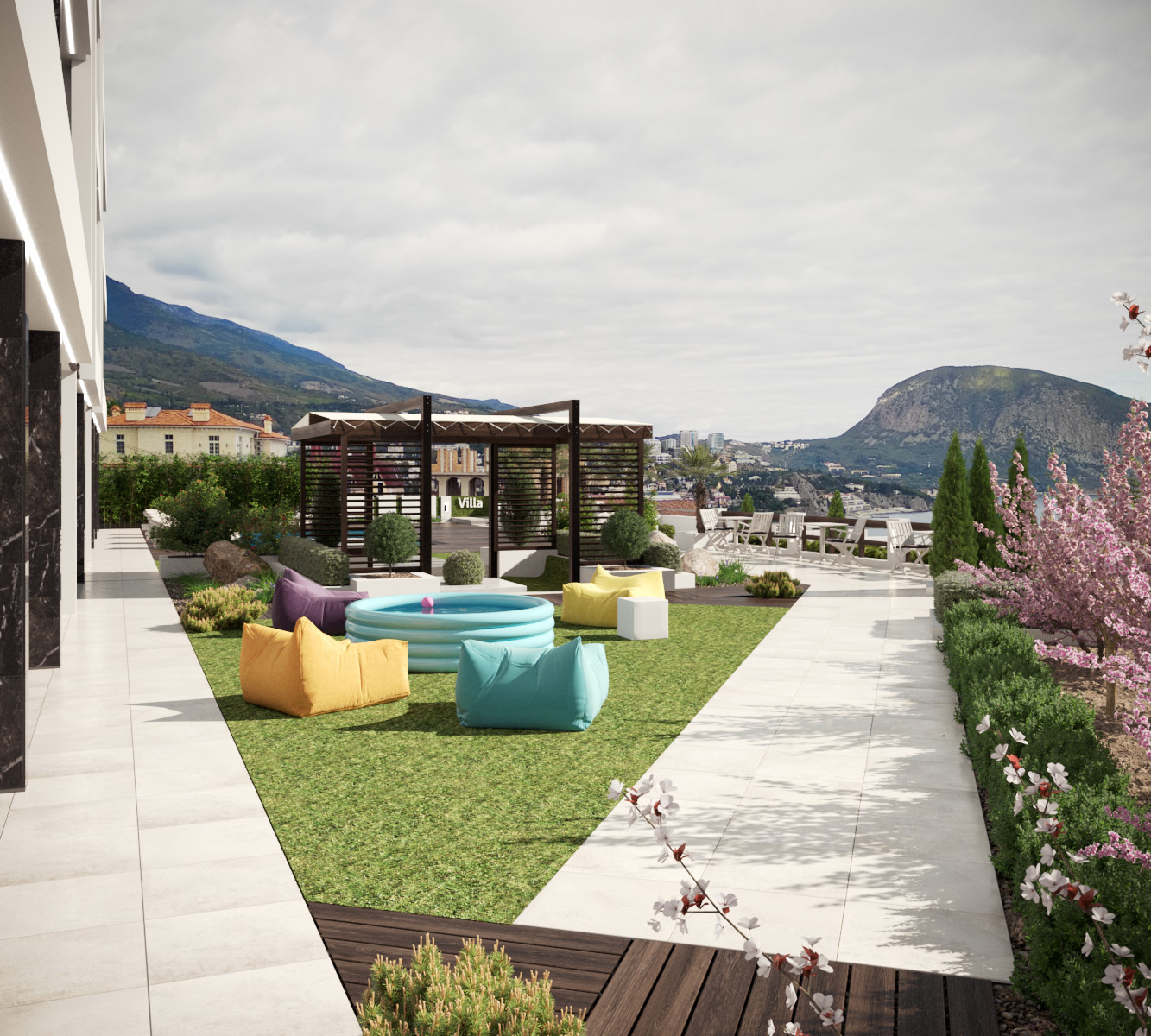 Проект благоустройства территории мини-отеля в Гурзуфе. Ландшафт