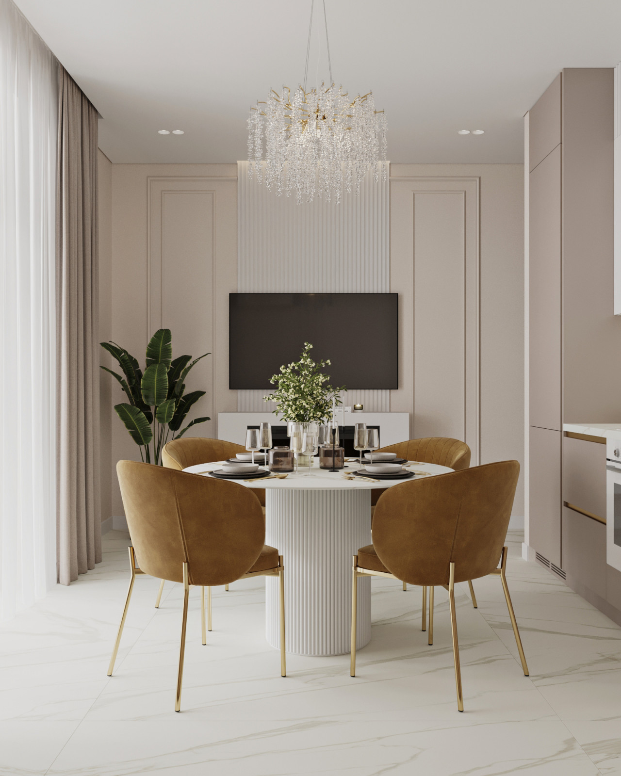 Дизайн-проект кухни-гостиной