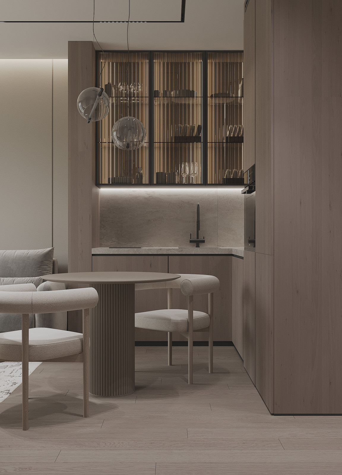 Интерьер апартаментов, Сочи, 45м2