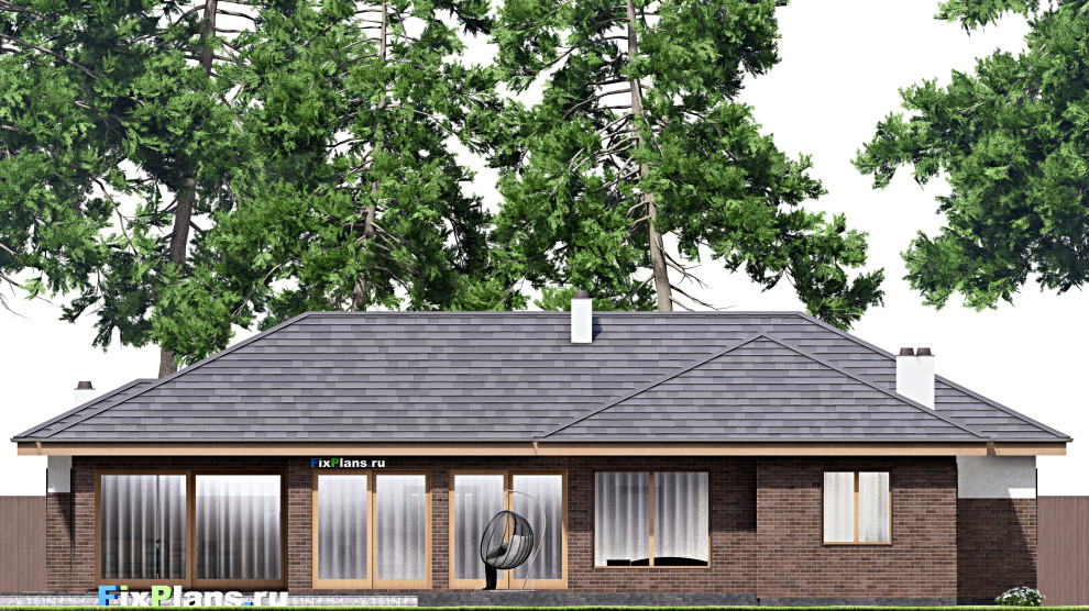 Проект одноэтажного дома 22х24м S348м2 F-15713