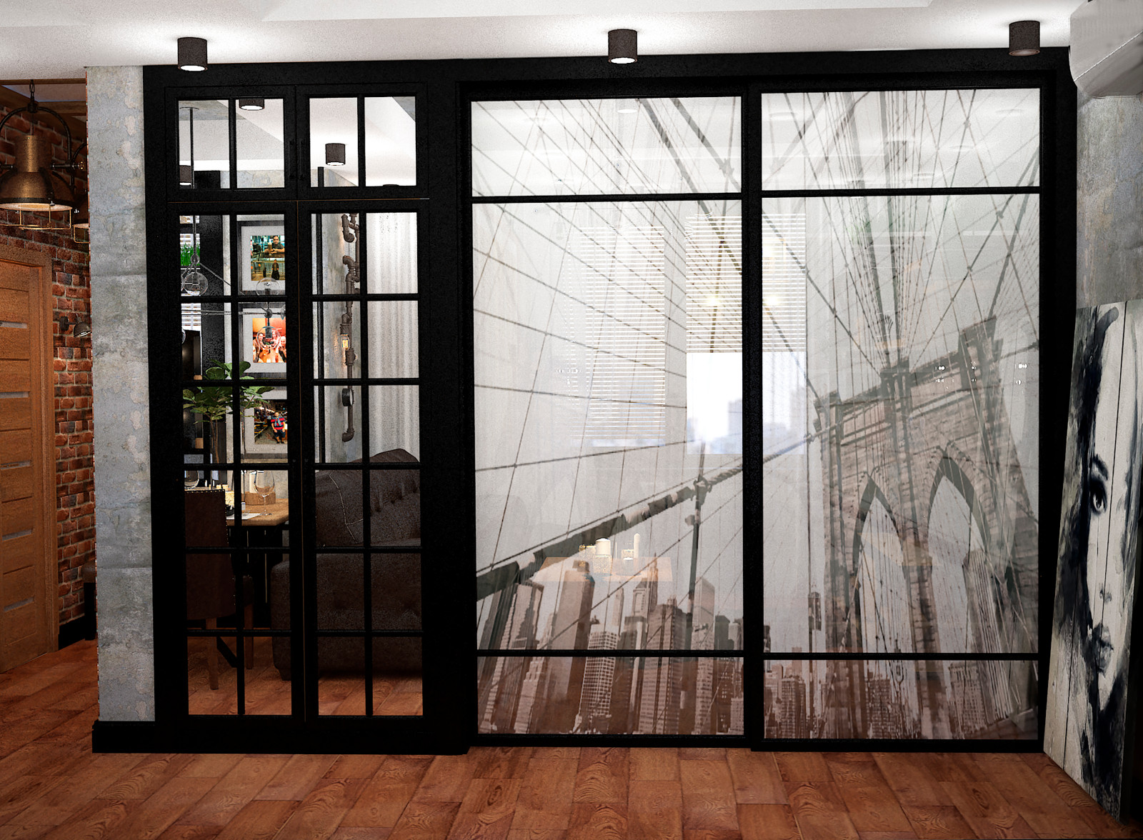 Малогабаритная квартира в стиле лофт