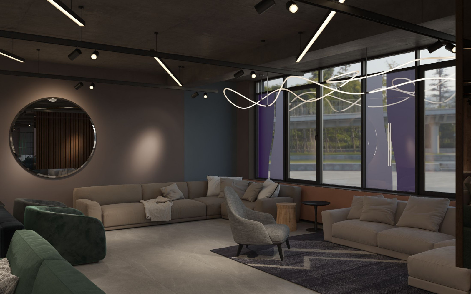 Интерьер мебельного магазина.