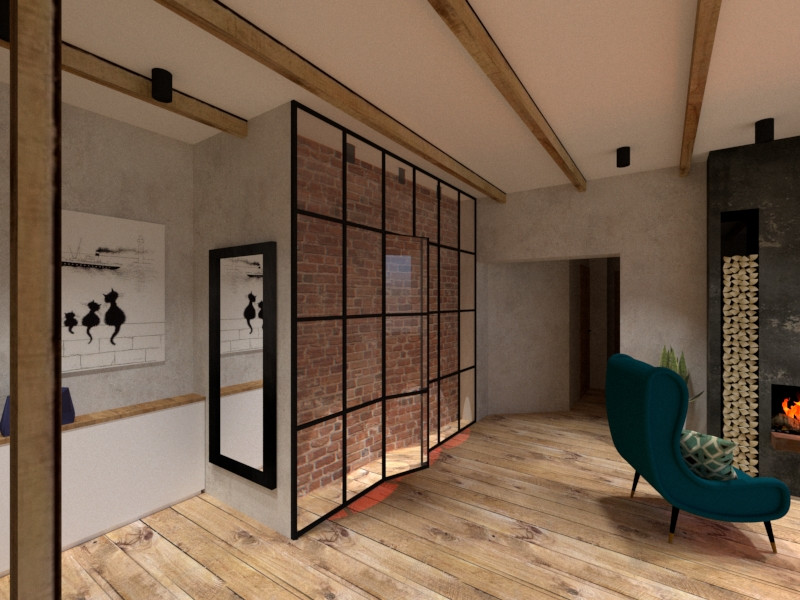 квартира в стиле лофт.