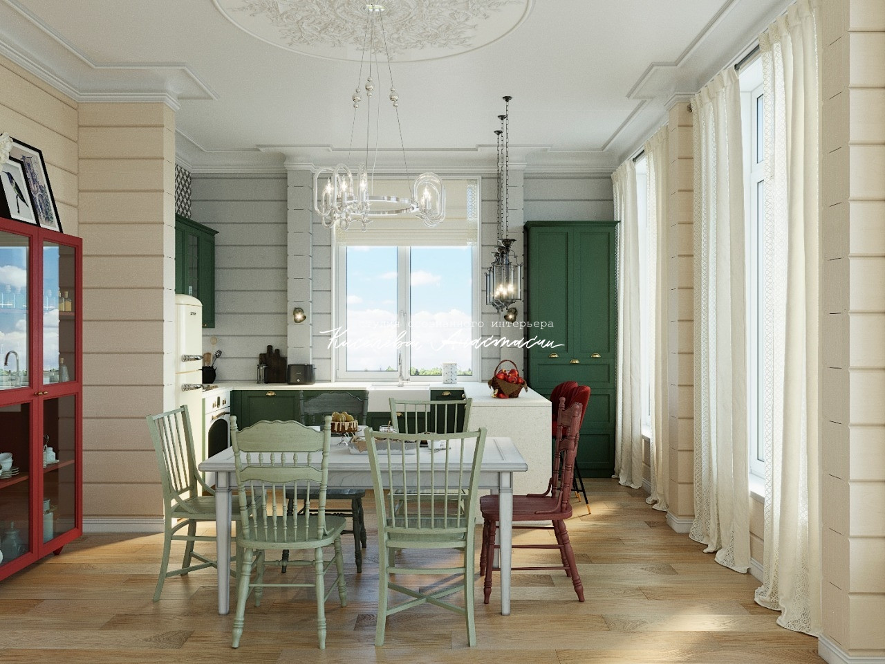 Деревянный дом в лесу