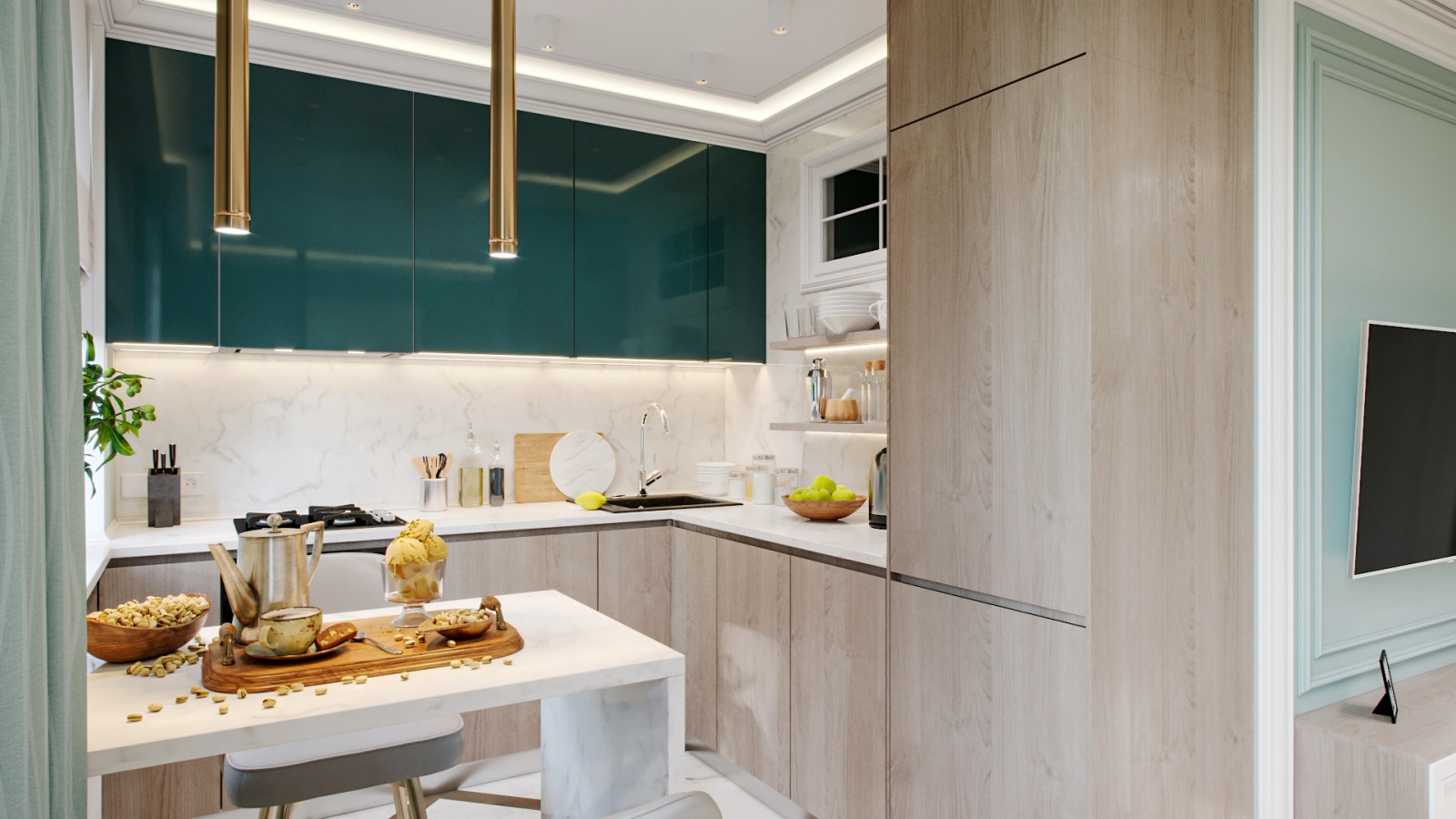 Маленькая квартира в стиле Американская классика