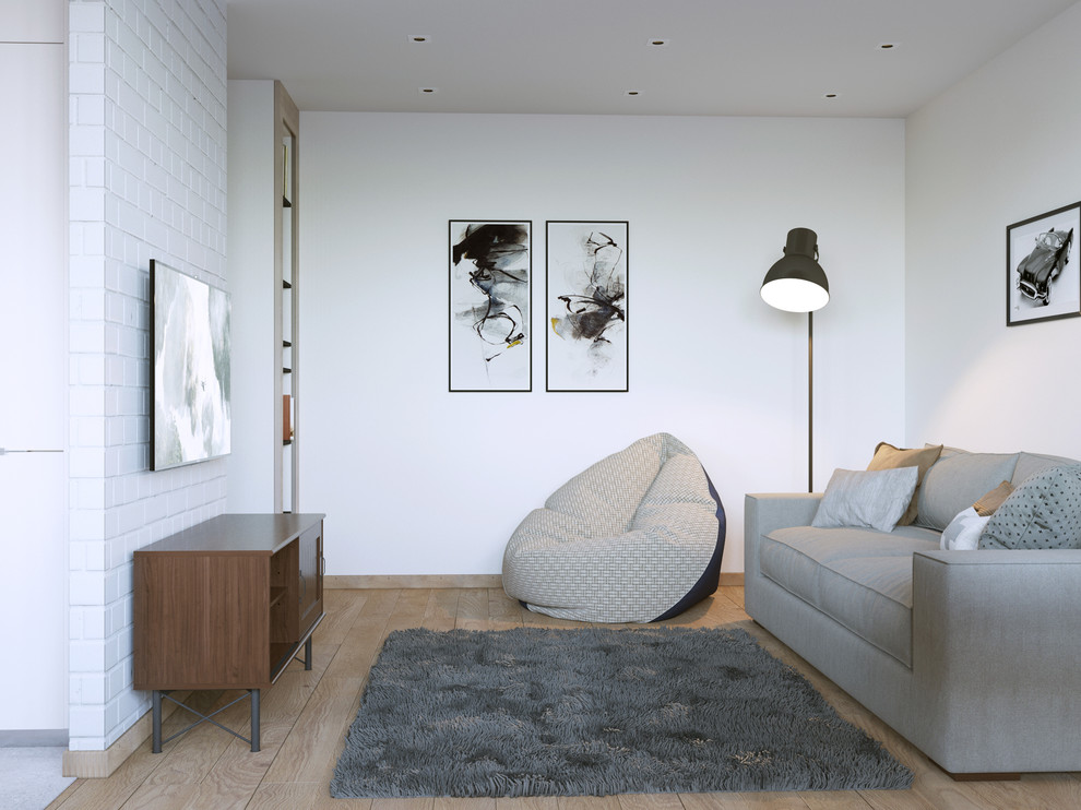 Квартира в современном стиле с акцентами скандинавского.