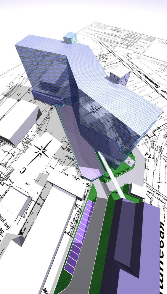 Эскизный проект офисного здания в г. Екатеринбурге