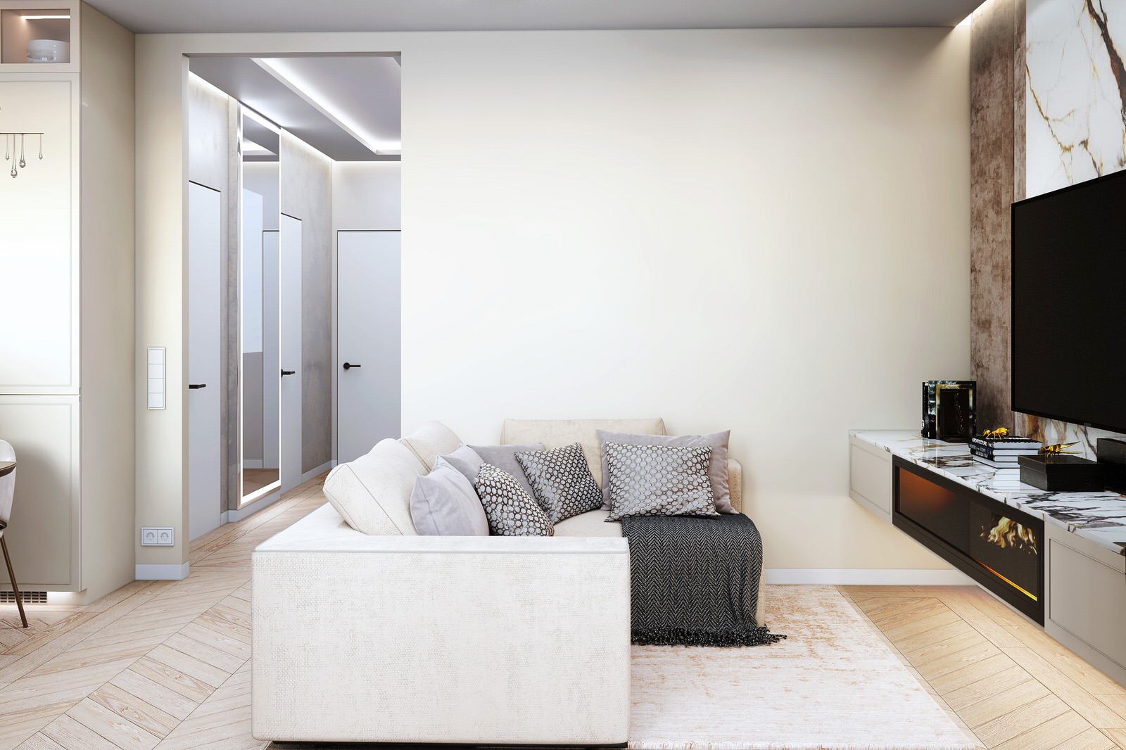 Солнечная кухня-гостиная