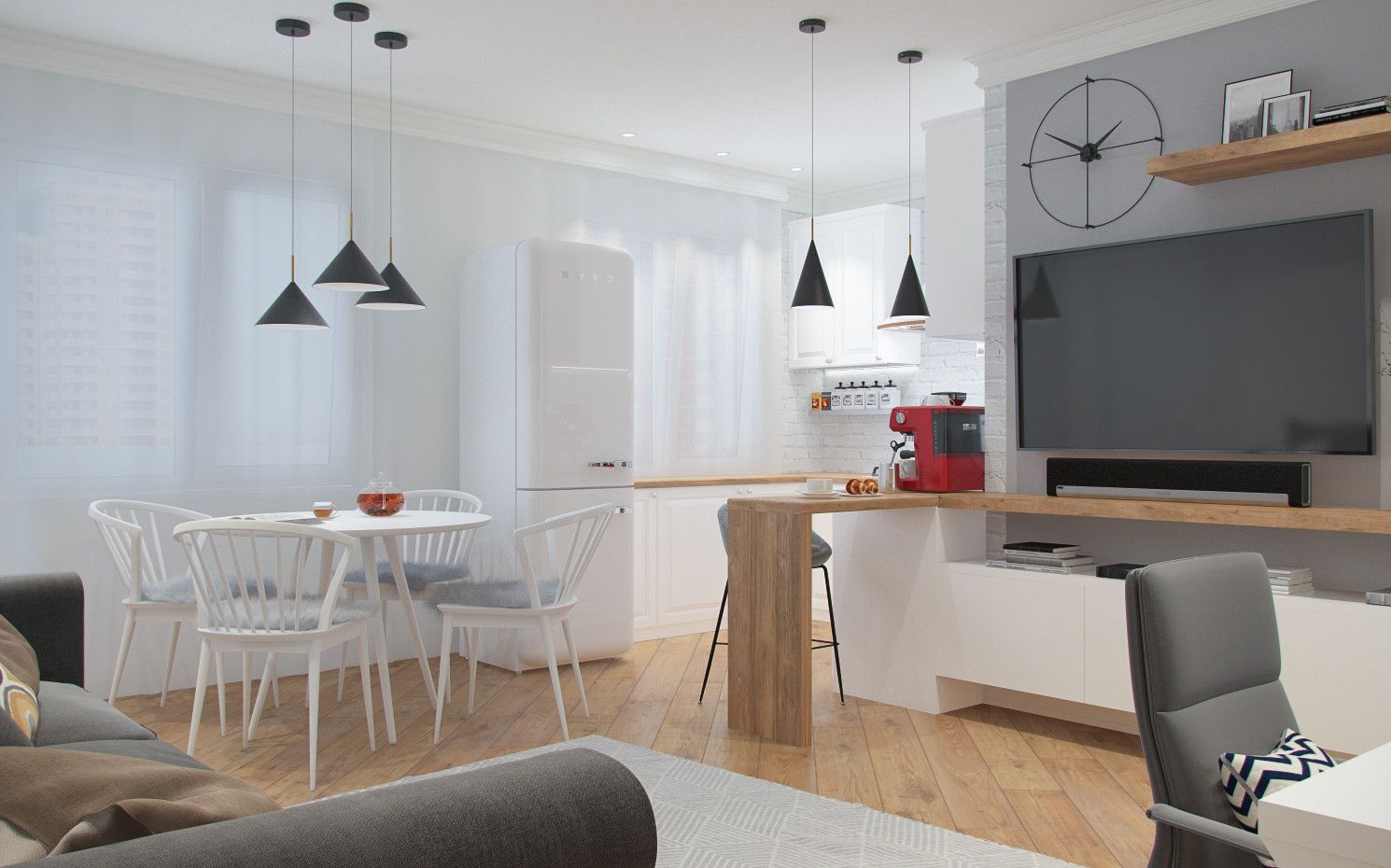 Минималистичная, уютная квартира