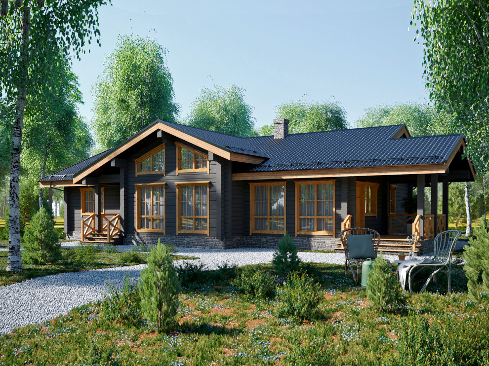 Дом из клееного бруса по проекту ПИТЕР