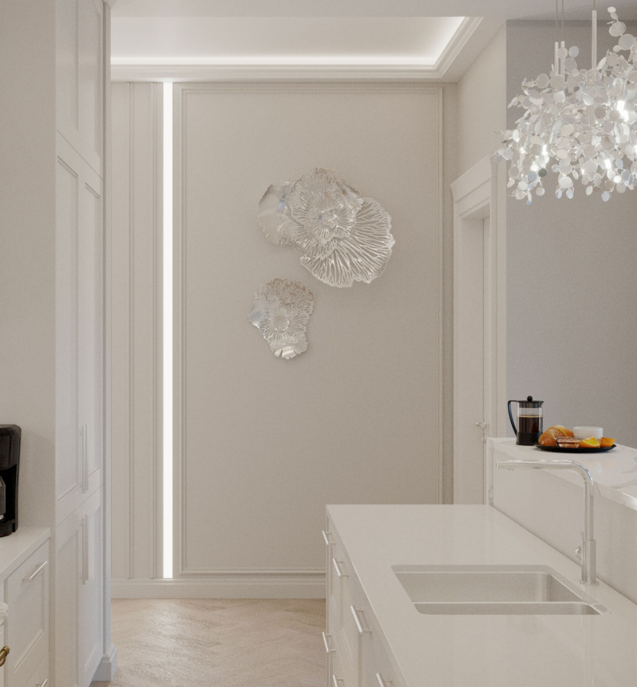 Дизайн проект квартиры в стиле легкая классика ЖК Сердце столицы