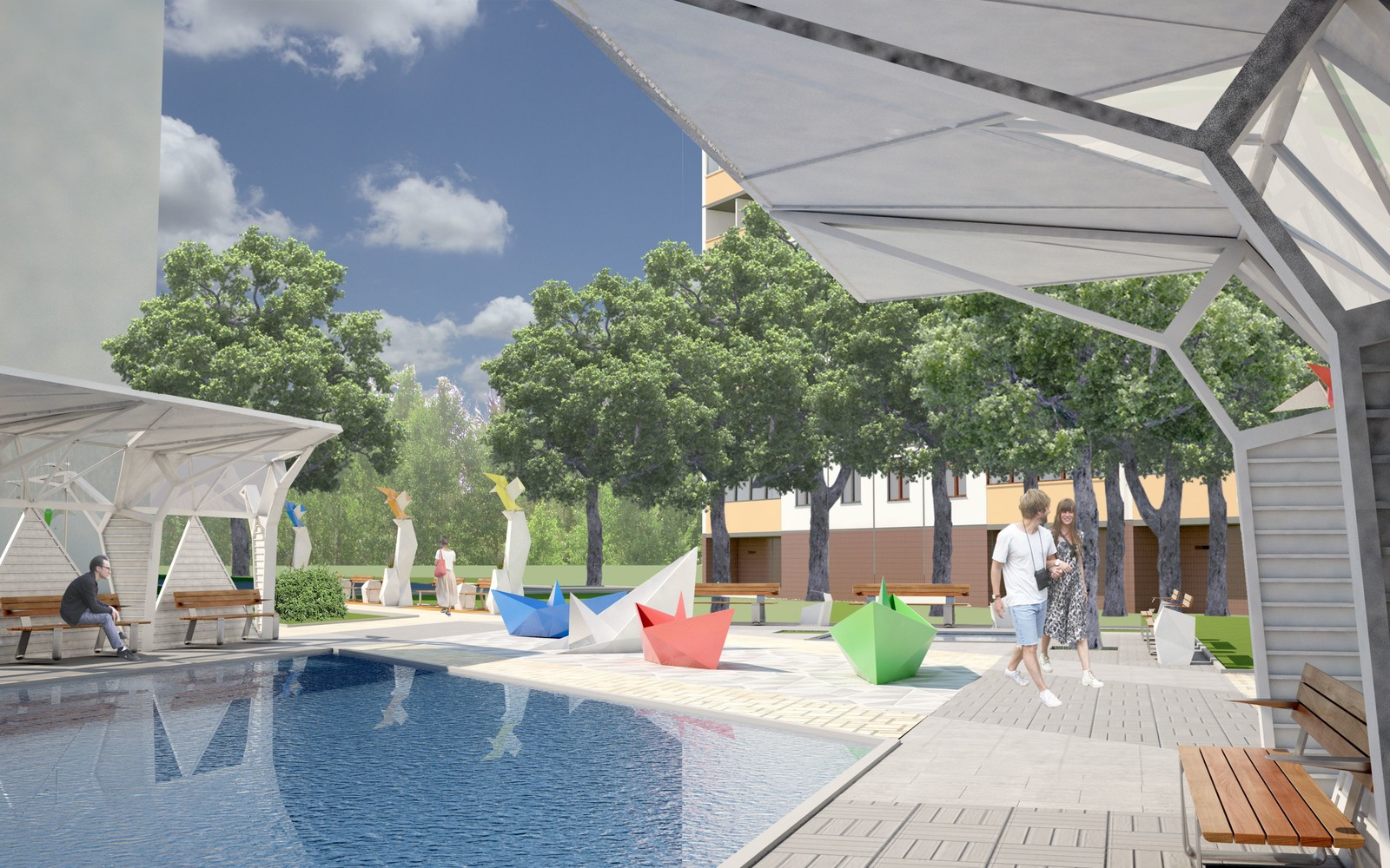 Скульптуры "кораблики"