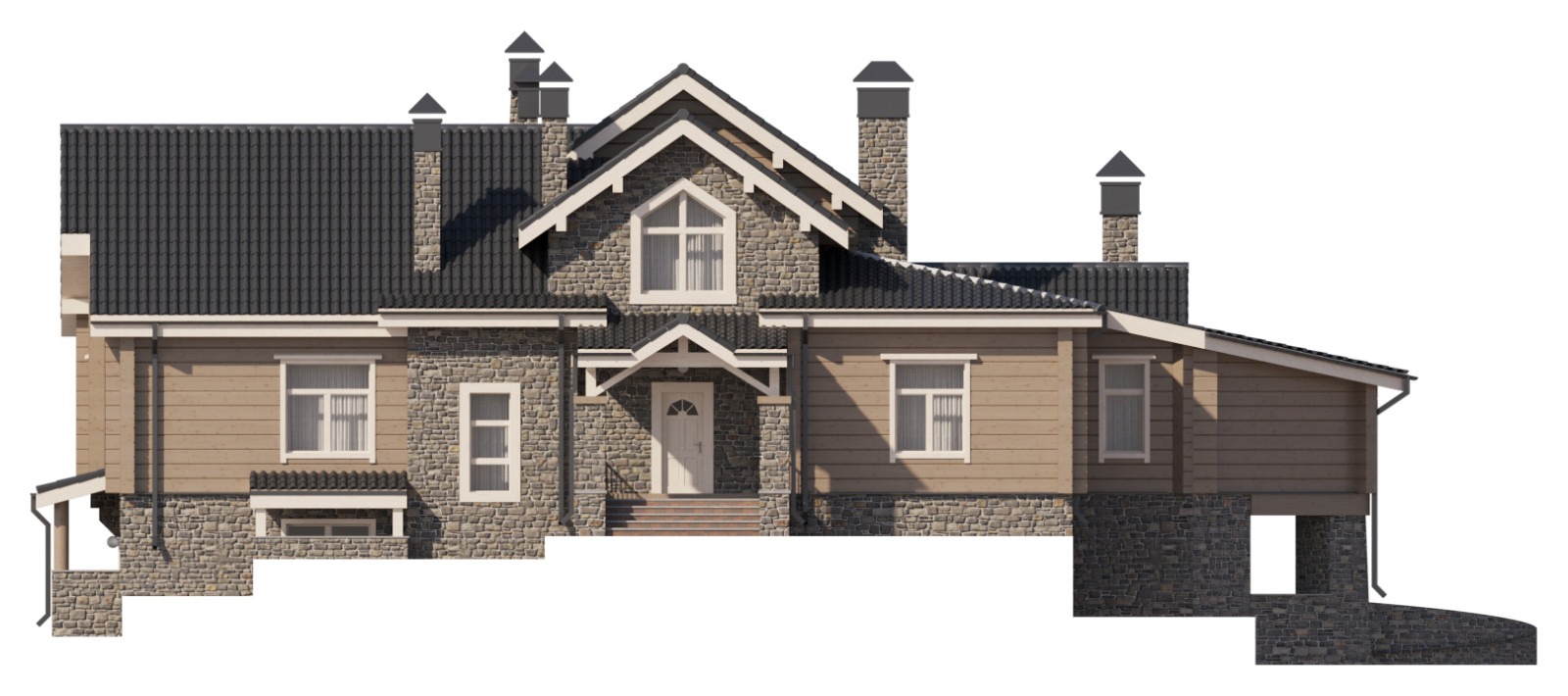 Проект дома на склоне