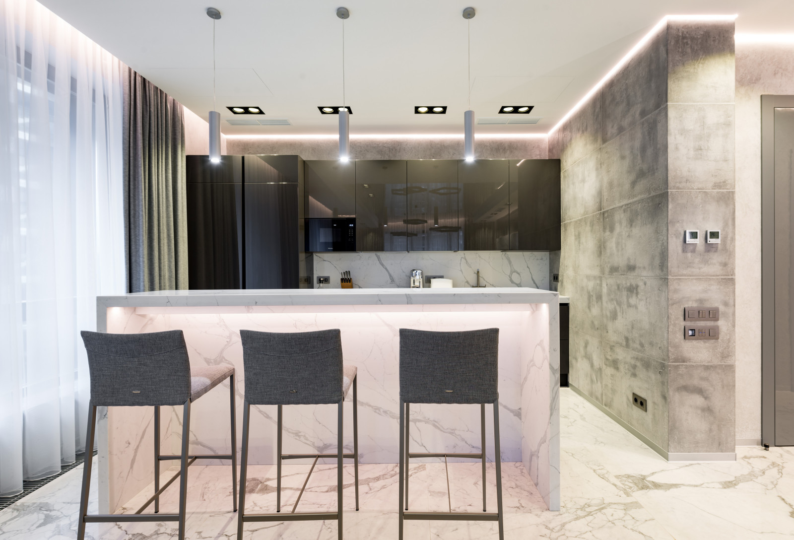 Интерьеры апартаментов в ЖК "Олимпийская РИВЬЕРА Новогорск"