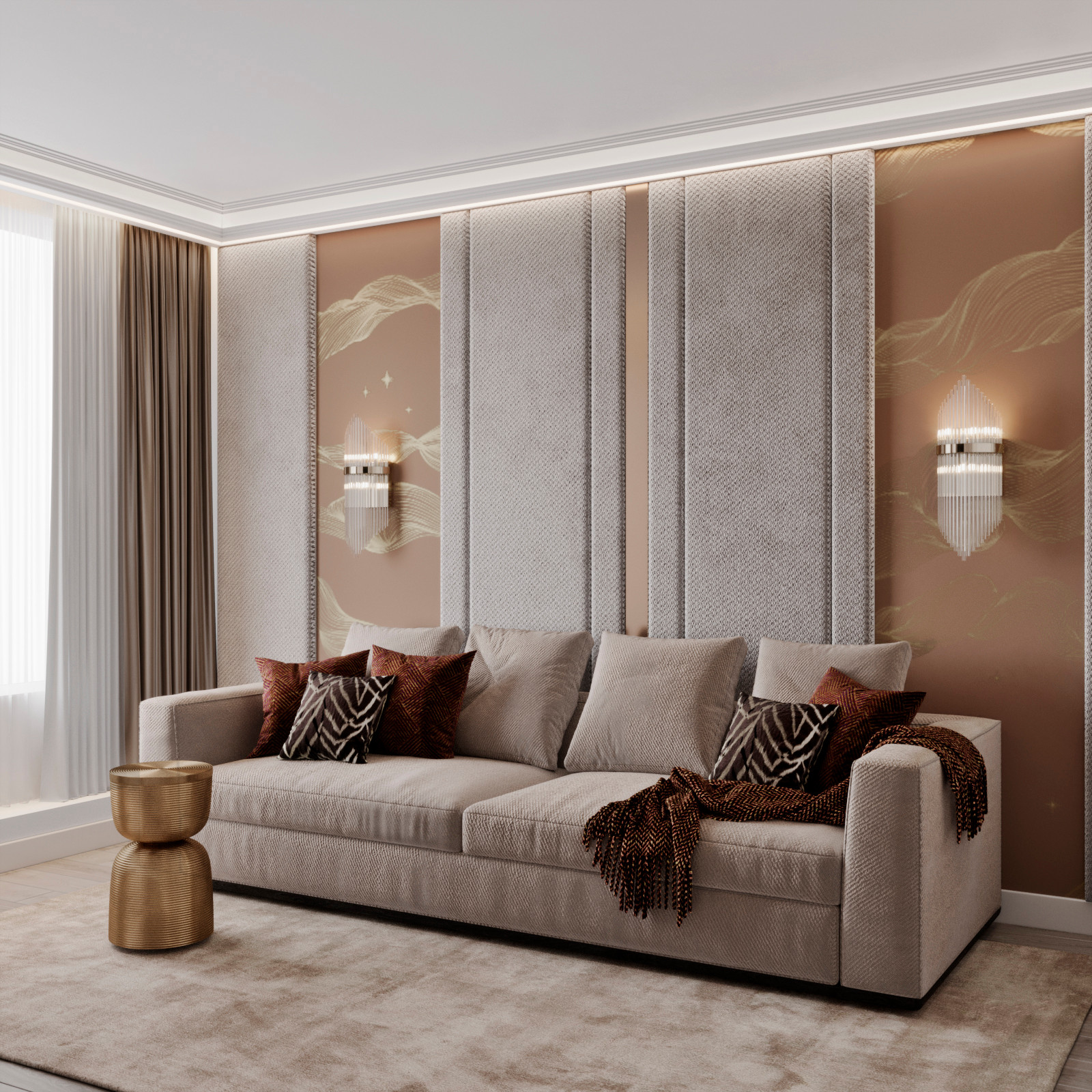 ДИЗАЙН ИНТЕРЬЕРА КВАРТИРЫ В ЖК СТОЛИЧНЫЕ ПОЛЯНЫ, 92 КВ.М