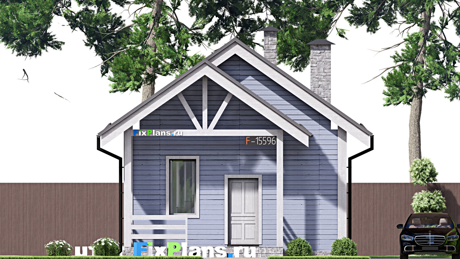 Проект дома с мансардой 7х8 м S67м2 F-15596