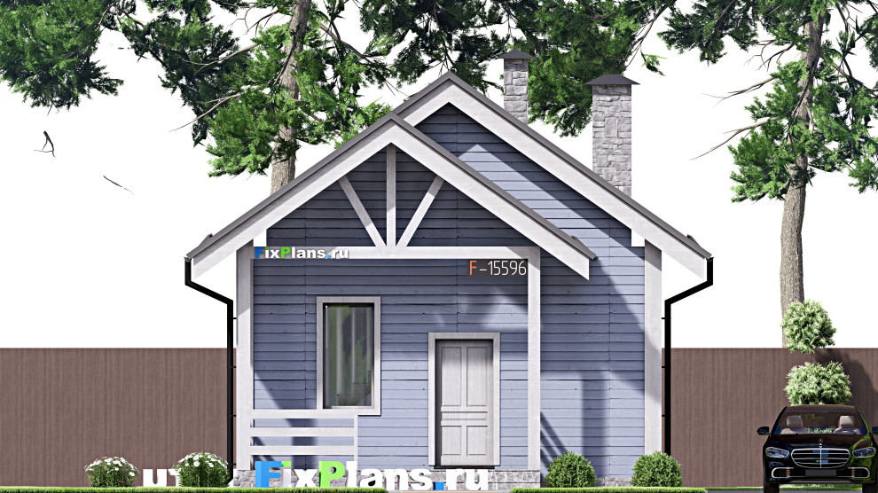 Проект дома с мансардой 7х8 м S67м2 F-15596