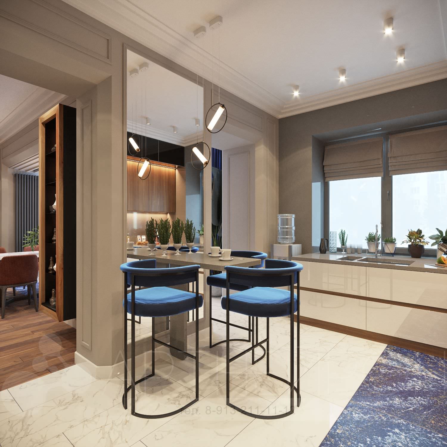 Дизайн кухни в квартире в Барнауле