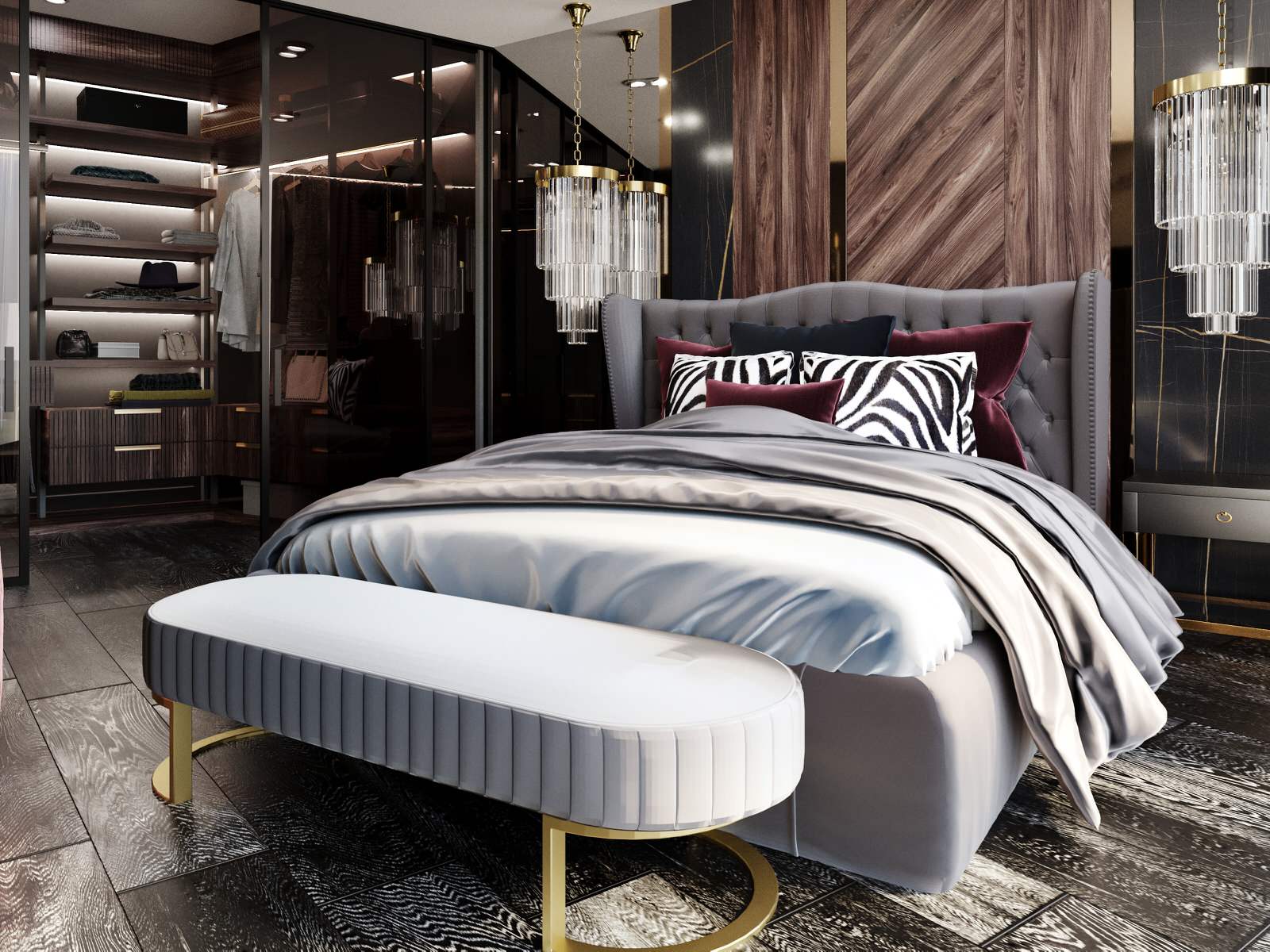 Спальня с гардеробной