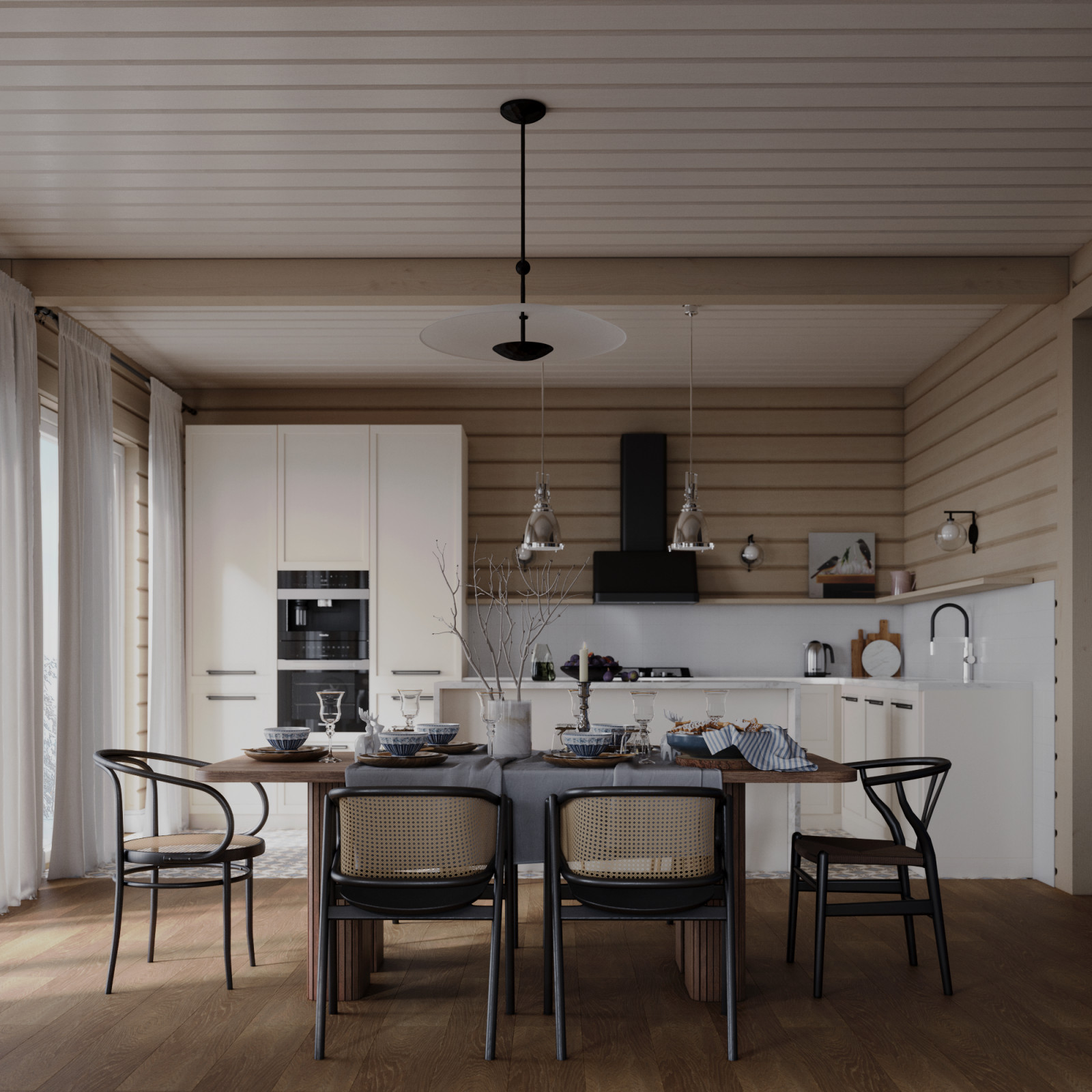 Дизайн частного дома в поселке Жодочи