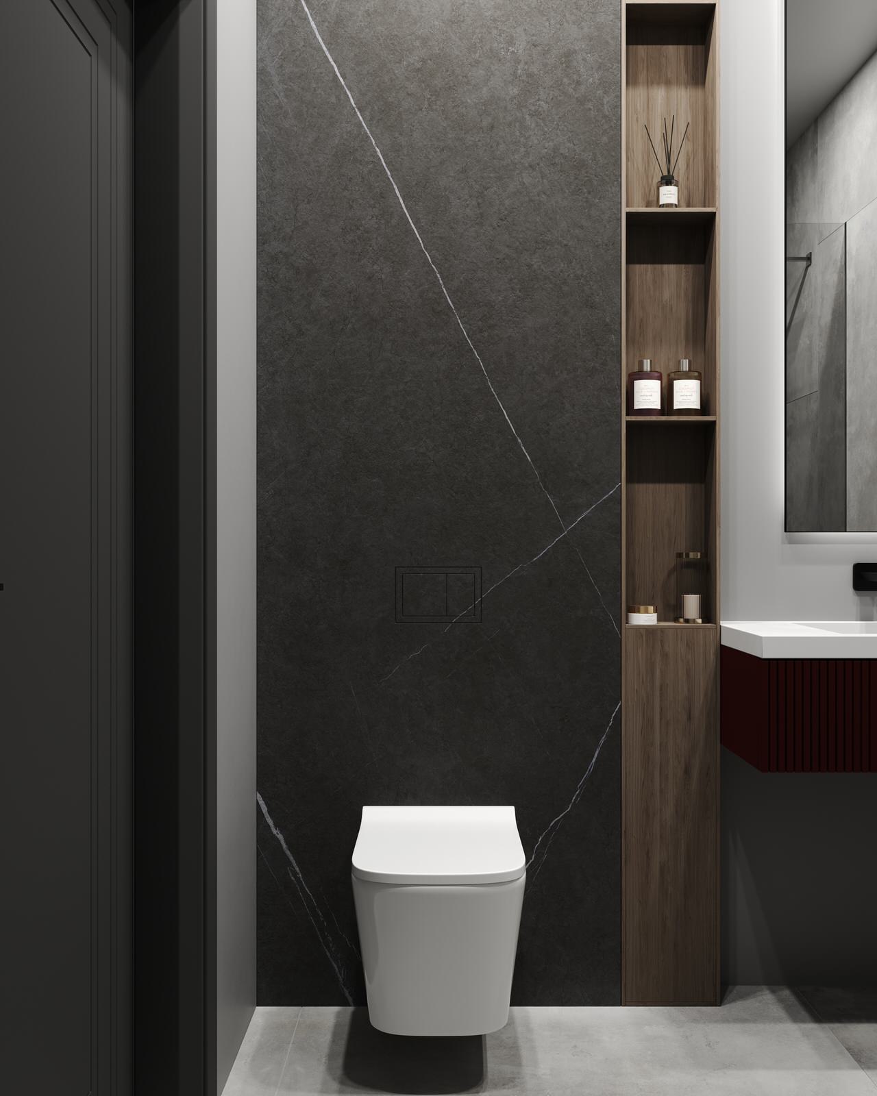 Стильный дом с красными акцентами